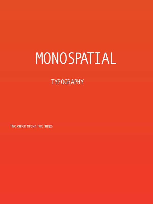 MonoSpatial Poster