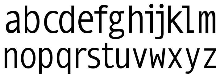MonoSpatial Font LOWERCASE