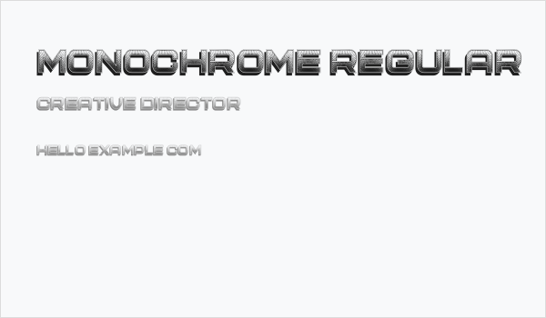 Monochrome Regular Business Card