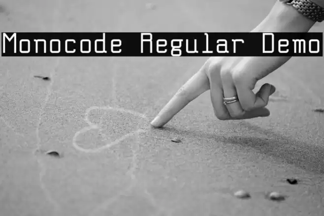 Monocode Regular Demo Font examples