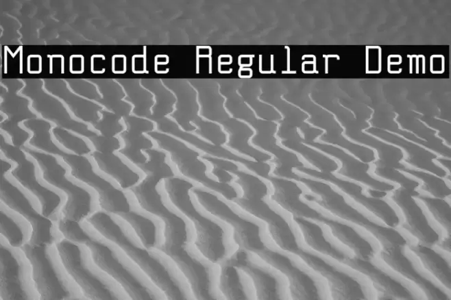 Monocode Regular Demo Font examples