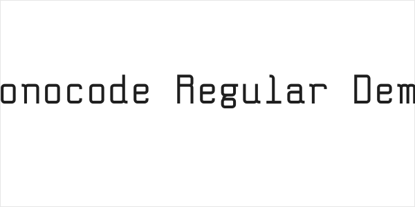 Monocode Regular Demo Logo