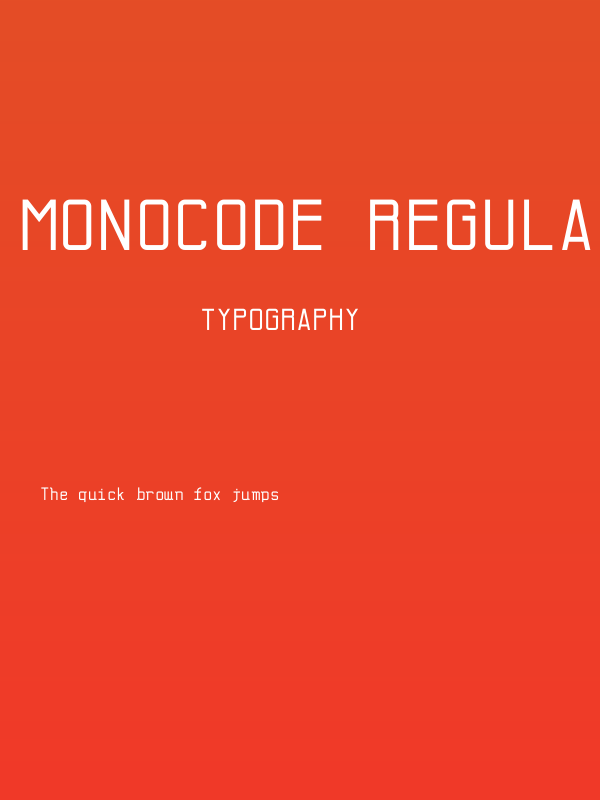 Monocode Regular Demo Poster