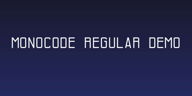 Monocode Regular Demo Social Header
