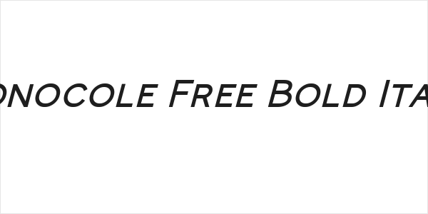 Monocole Free Bold Italic Logo