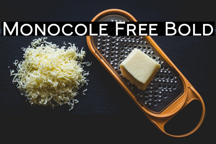 Monocole Free Bold Example 2