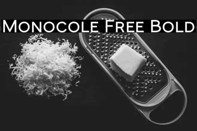 Monocole Free Bold Font examples