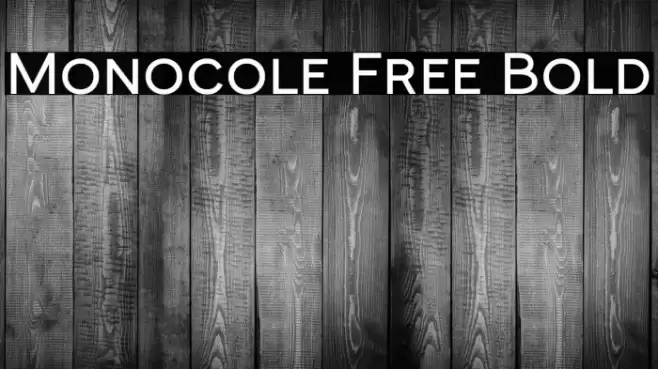 Monocole Free Bold Font examples