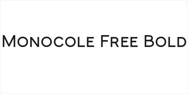 Monocole Free Bold Logo