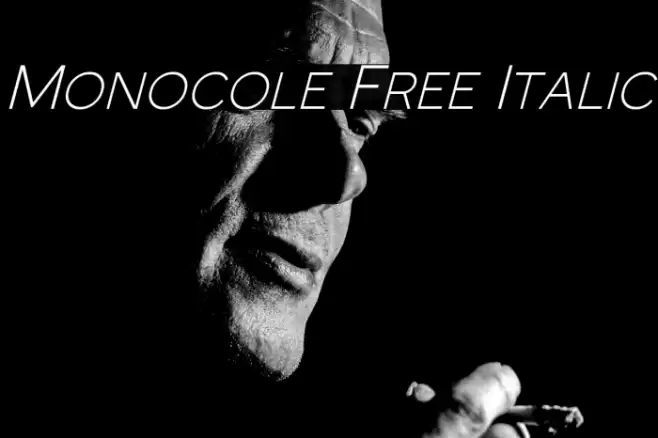 Monocole Free Italic Font examples
