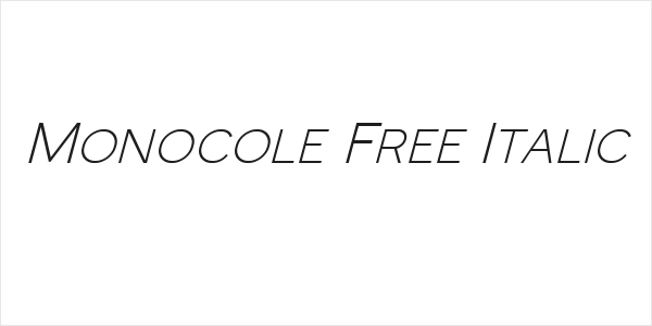 Monocole Free Italic Logo