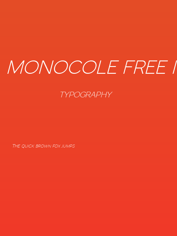 Monocole Free Italic Poster