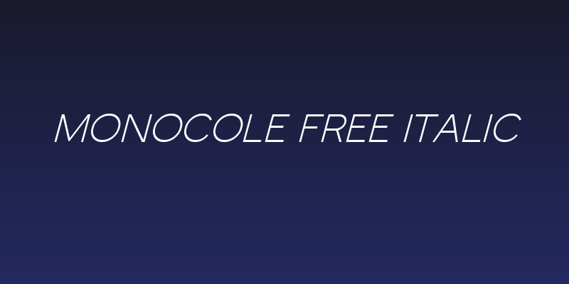 Monocole Free Italic Social Header
