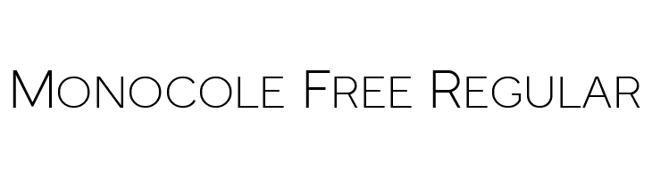 Monocole Free Regular  font caratteri gratis