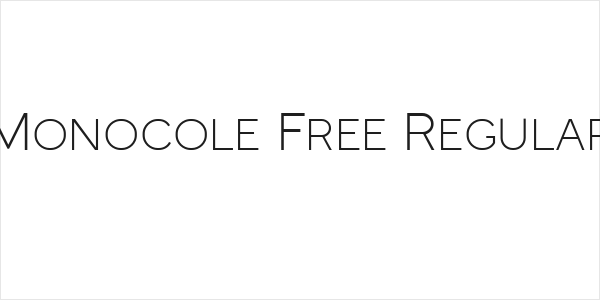 Monocole Free Regular Logo