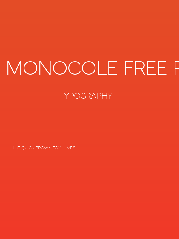 Monocole Free Regular Poster