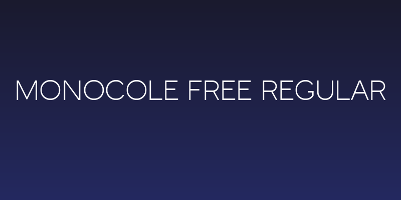 Monocole Free Regular Social Header