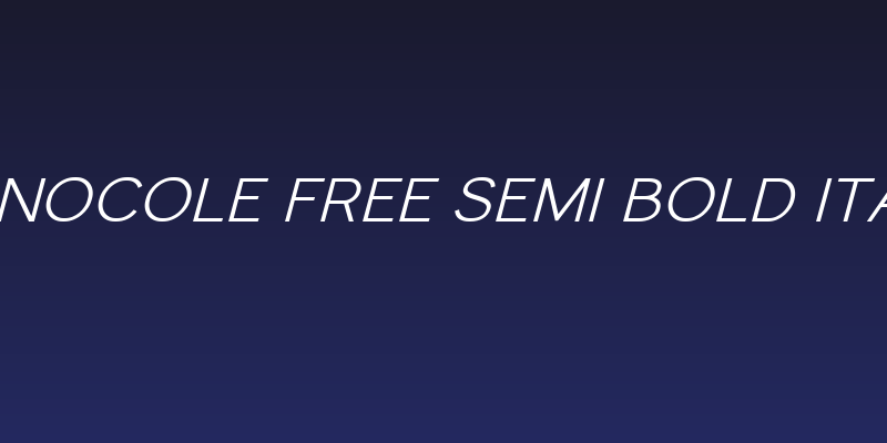Monocole Free Semi Bold Italic Social Header