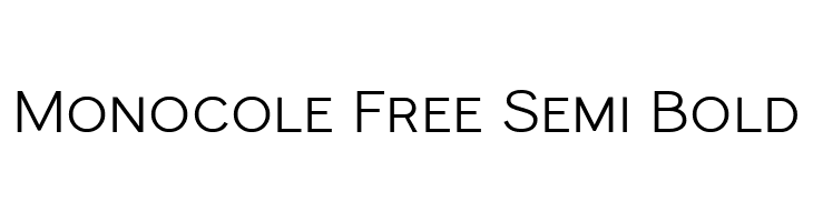 Monocole Free Semi Bold  Скачать бесплатные шрифты