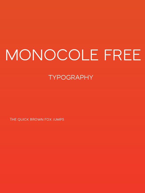 Monocole Free Semi Bold Poster