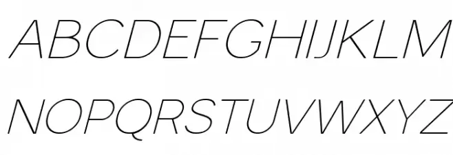 Monocole Free Thin Italic फ़ॉन्ट अपरकेस