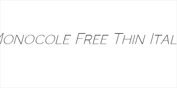 Monocole Free Thin Italic Logo