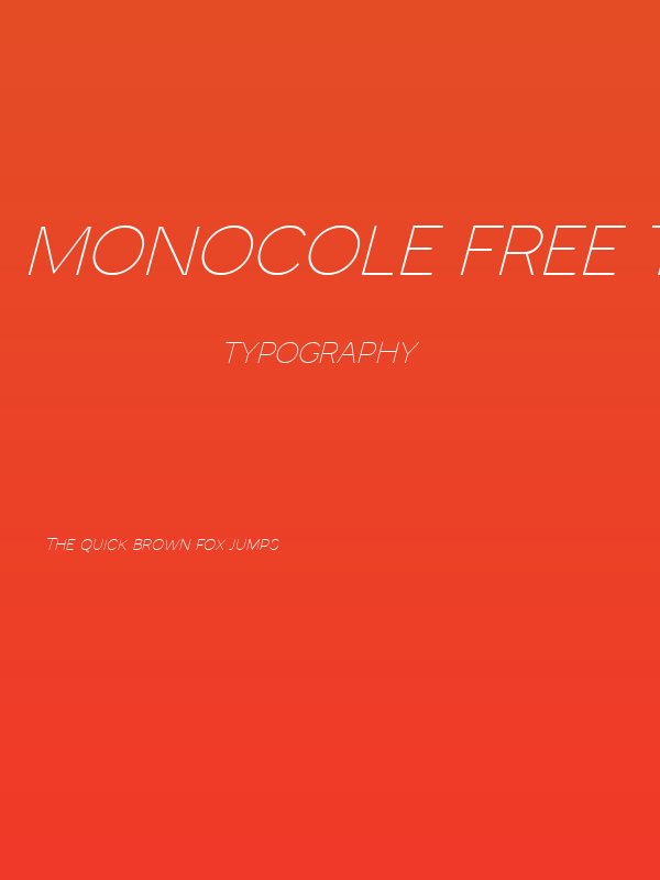 Monocole Free Thin Italic Poster