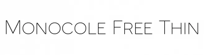 Monocole Free Thin  les polices de caractères gratuit tlcharger