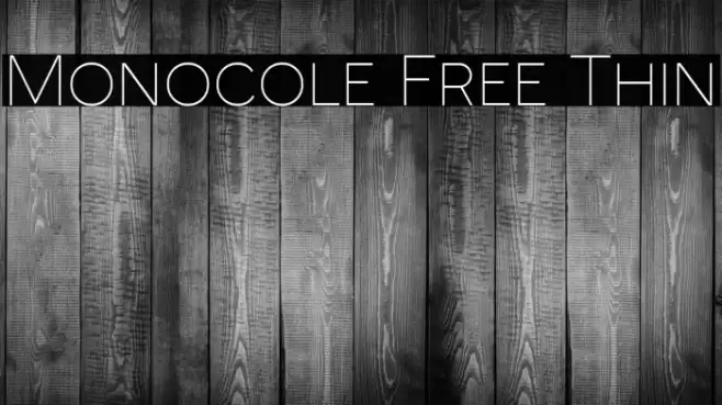 Monocole Free Thin Font examples