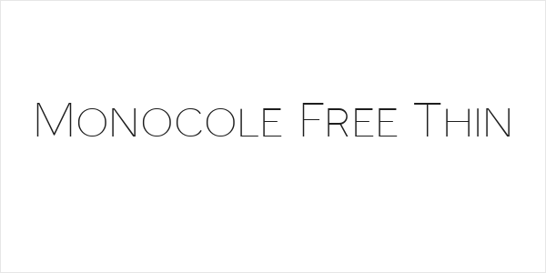 Monocole Free Thin Logo