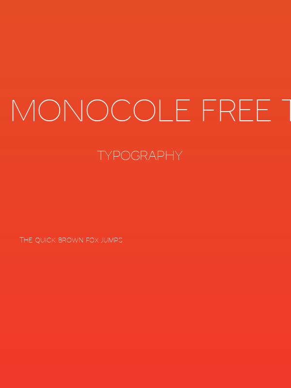 Monocole Free Thin Poster