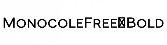 MonocoleFree-Bold  font caratteri gratis