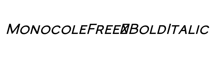 MonocoleFree-BoldItalic  Free Fonts Download