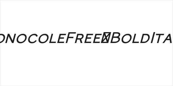 MonocoleFree-BoldItalic Logo