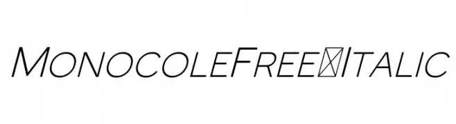 MonocoleFree-Italic  font caratteri gratis