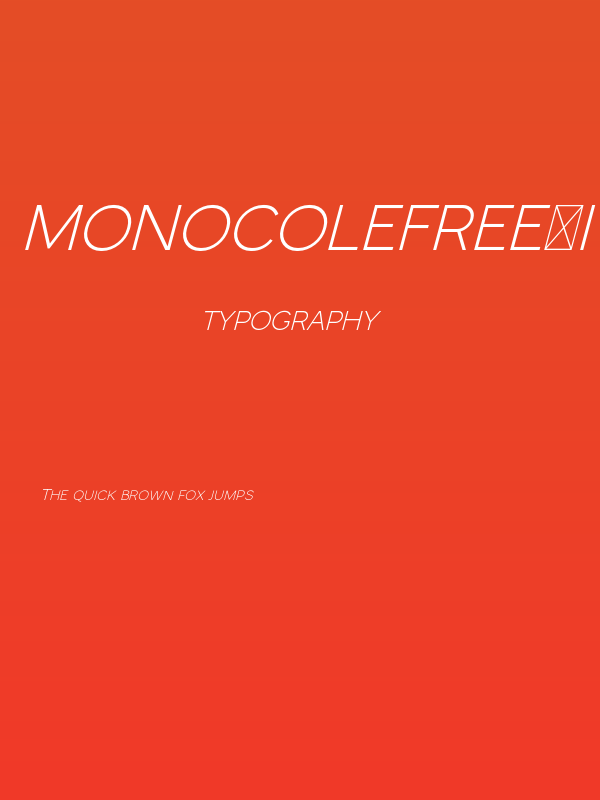 MonocoleFree-Italic Poster
