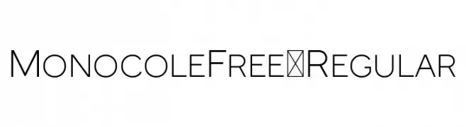 MonocoleFree-Regular  Frei Schriftart Herunterladen