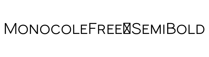 MonocoleFree-SemiBold  Descarca Fonturi Gratis