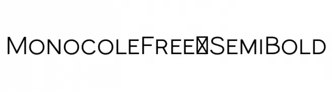 MonocoleFree-SemiBold  font caratteri gratis