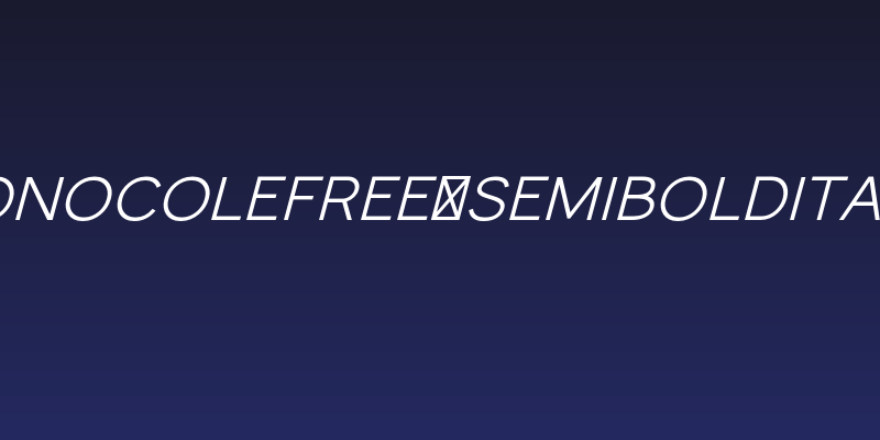 MonocoleFree-SemiBoldItalic Social Header