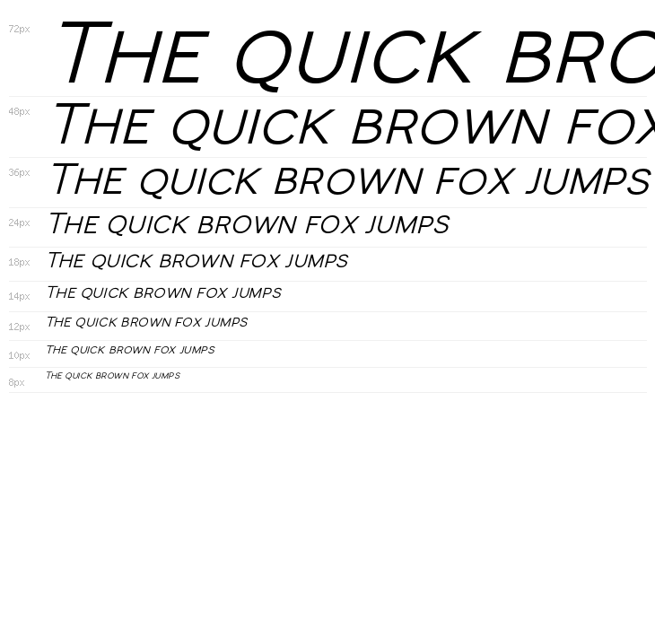 MonocoleFree-SemiBoldItalic Waterfall