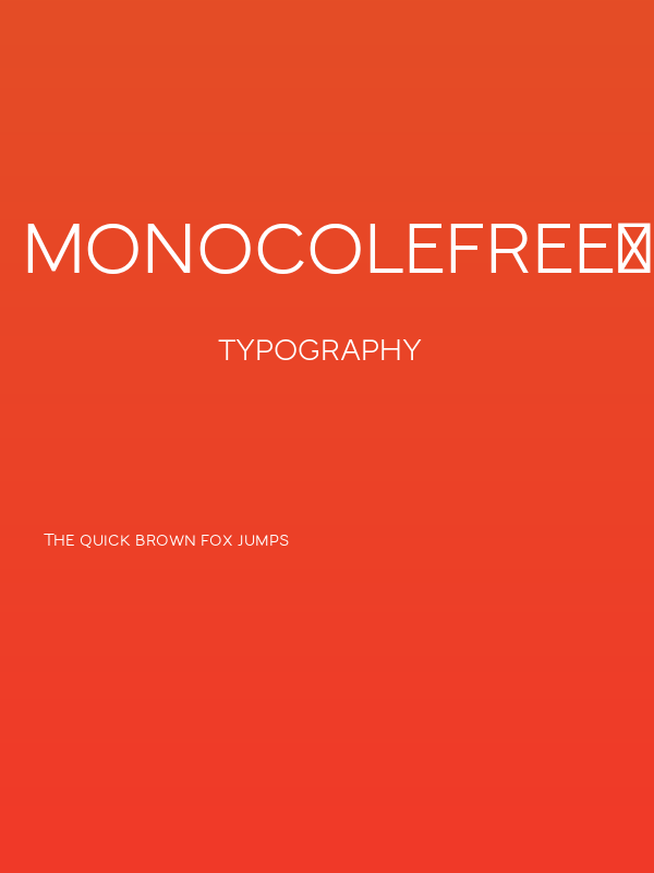 MonocoleFree-SemiBold Poster