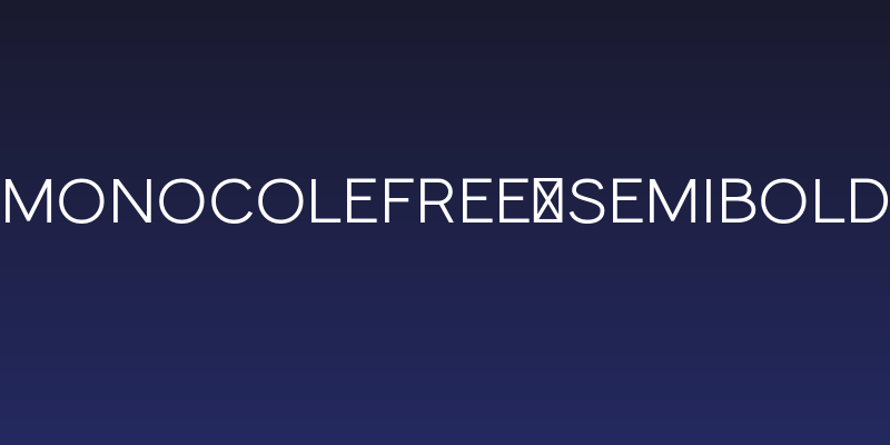 MonocoleFree-SemiBold Social Header