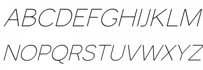 MonocoleFree-ThinItalic Font Litere mari