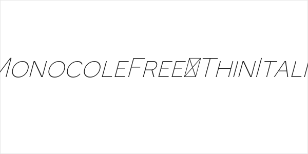 MonocoleFree-ThinItalic Logo