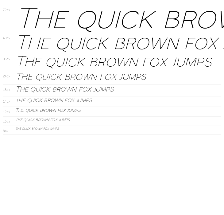 MonocoleFree-ThinItalic Waterfall