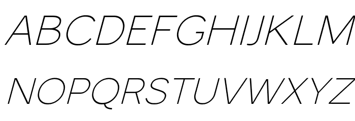 MonocoleFree-ThinItalic Font LOWERCASE