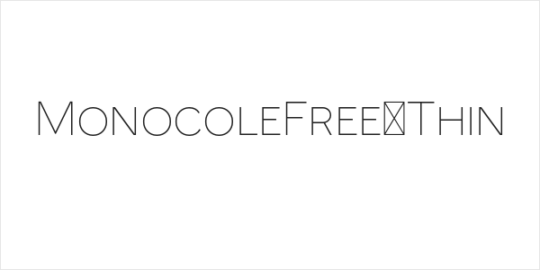 MonocoleFree-Thin Logo