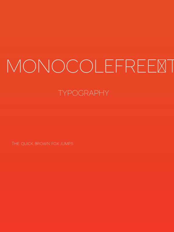 MonocoleFree-Thin Poster