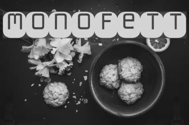 Monofett Font examples